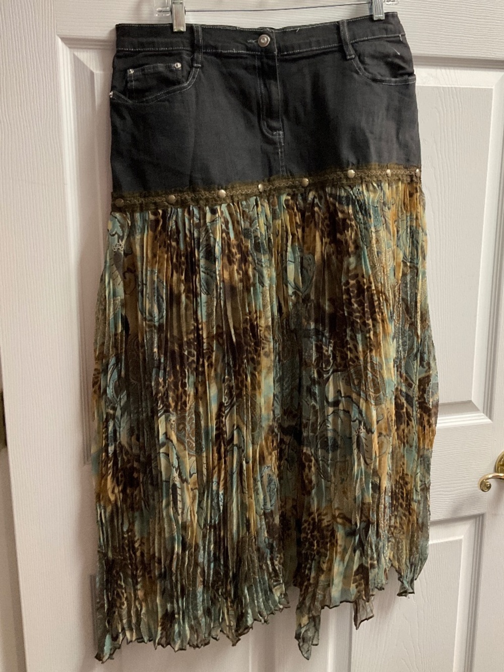 New Panilli Flowy Ankle Length Skirt Size Large NWT